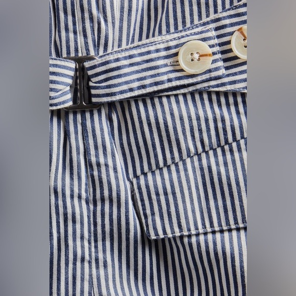 Free People Buckle Back Stripe Trousers - Picture 5 of 10